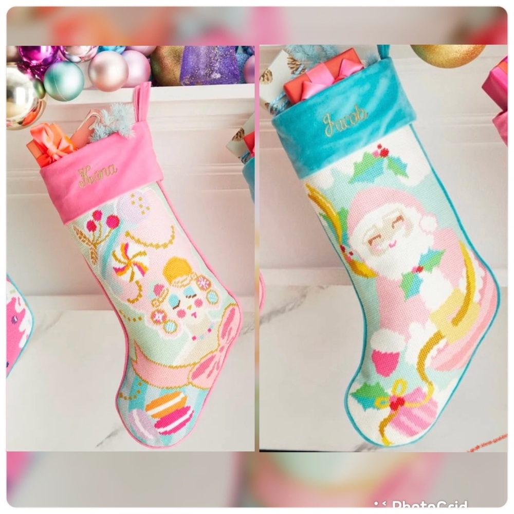 Colorful Holiday Stockings Set